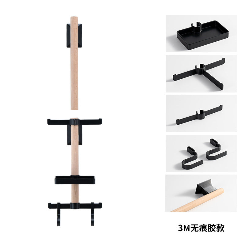The rail and its accessory holders, residue-free adhesive mounting