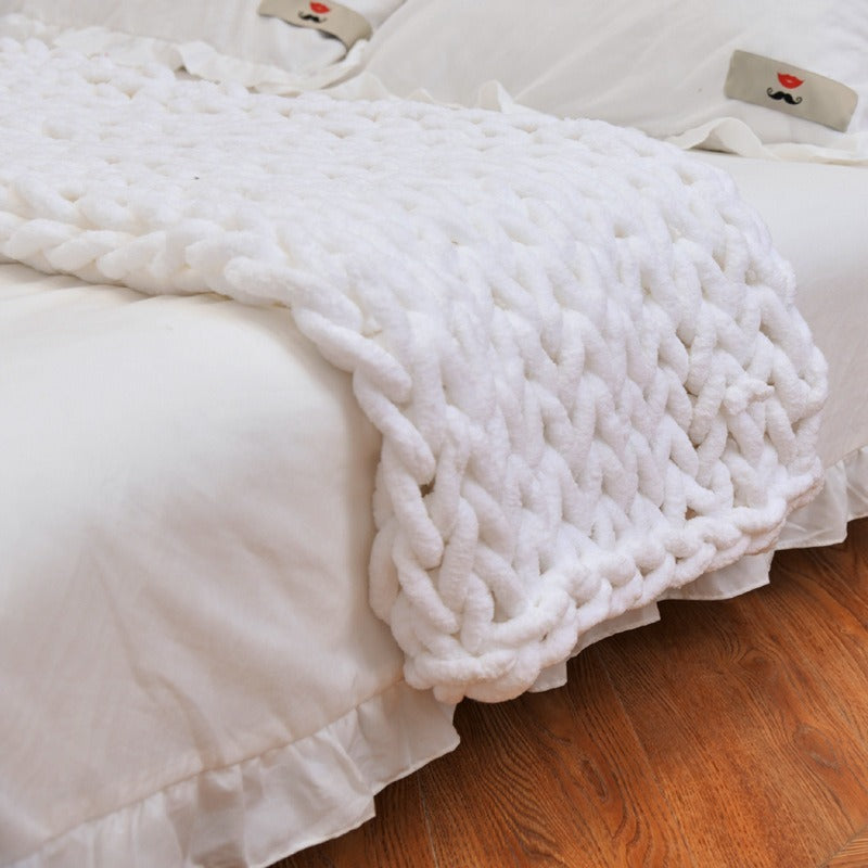 Chunky Knit Throw Blanket