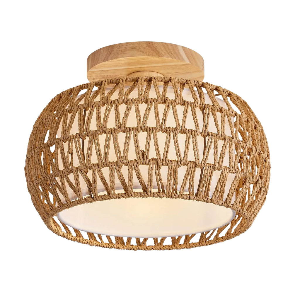Rattan Drum Ceiling Light
