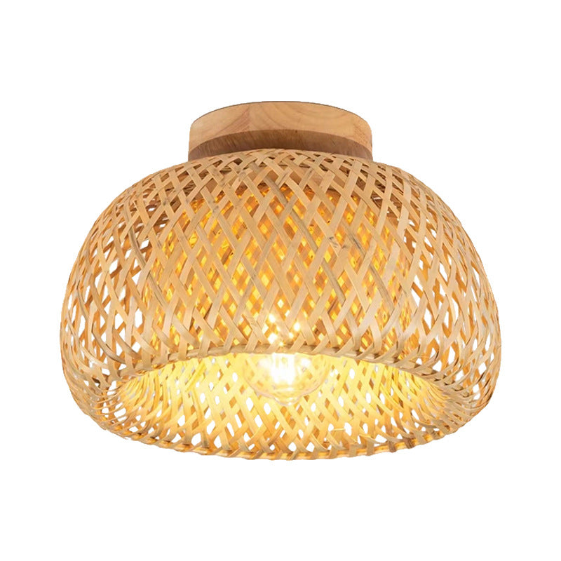 Woven Bamboo Ceiling Light