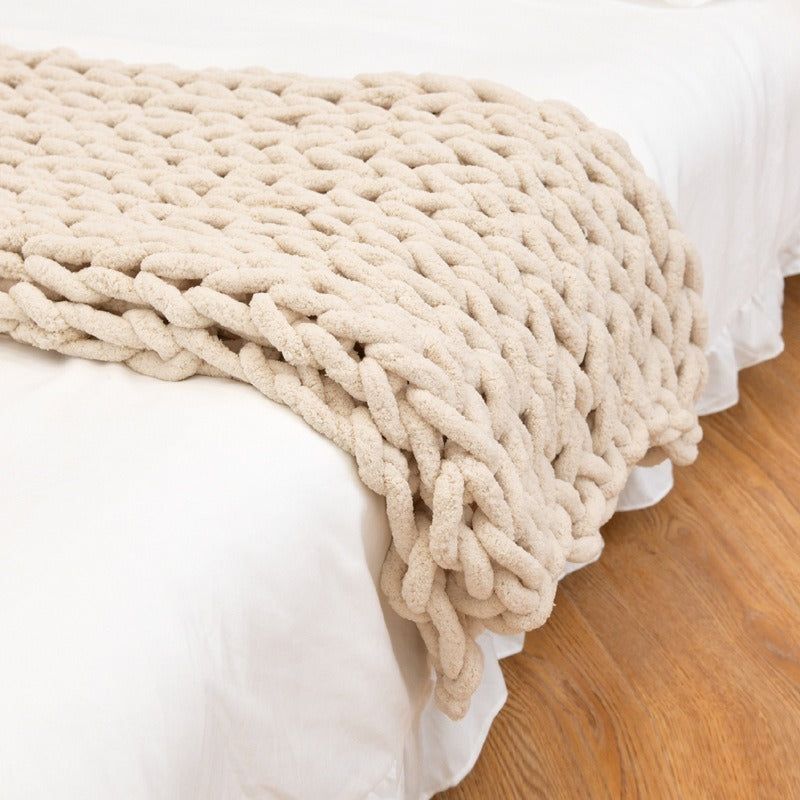 Chunky Knit Throw Blanket