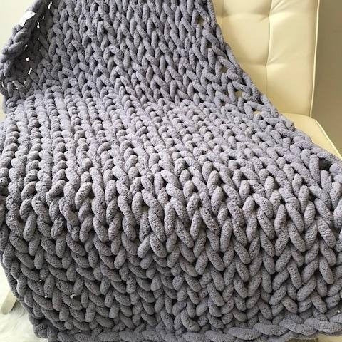 Chunky Knit Throw Blanket